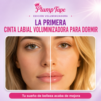 Plump Tape - resultado antes y después: labios más hidratados, suaves y con más volumen al despertar